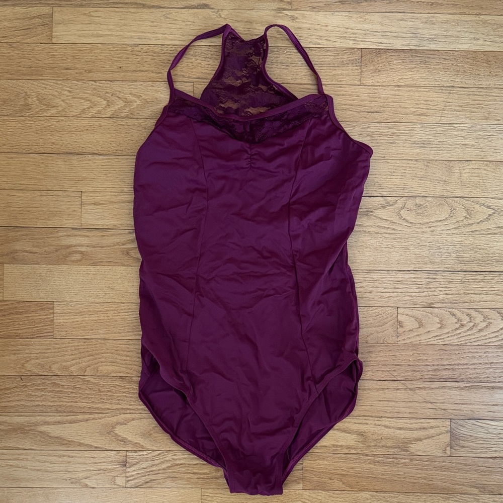 Balera Elegant Burgundy Lace Leotard - Picture 6 of 6